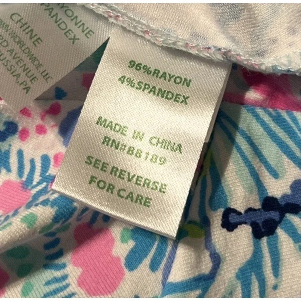 Lilly Pulitzer Alessa Sink or Swim Elastic Waist Skort Romper Size Medium - Picture 7 of 13